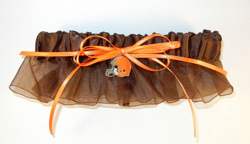 Cleveland Browns Inspired Garter with Licensed Charm